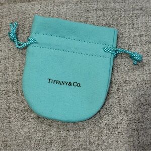 Tiffany & Co. Blue Suede Drawstring Pouch